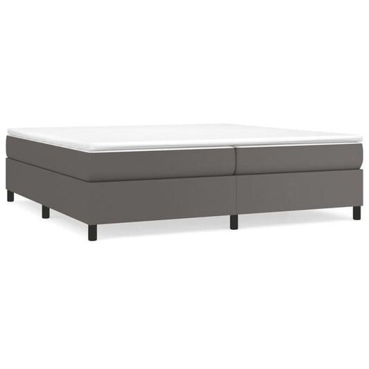 Boxspringbettgestell Grau 200x200 cm Kunstleder