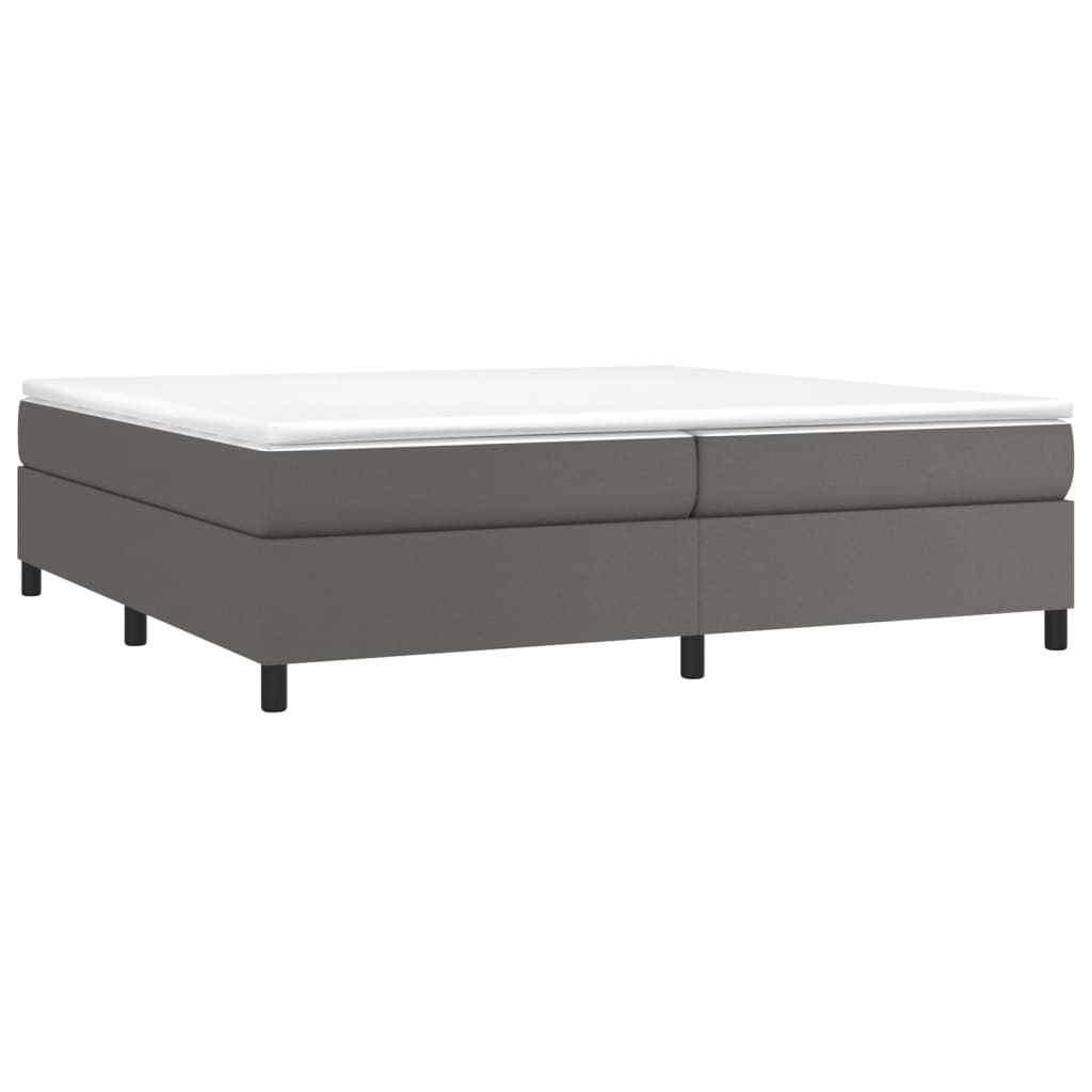 Boxspringbettgestell Grau 200x200 cm Kunstleder