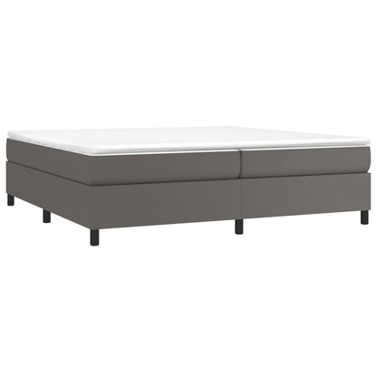 Boxspringbettgestell Grau 200x200 cm Kunstleder