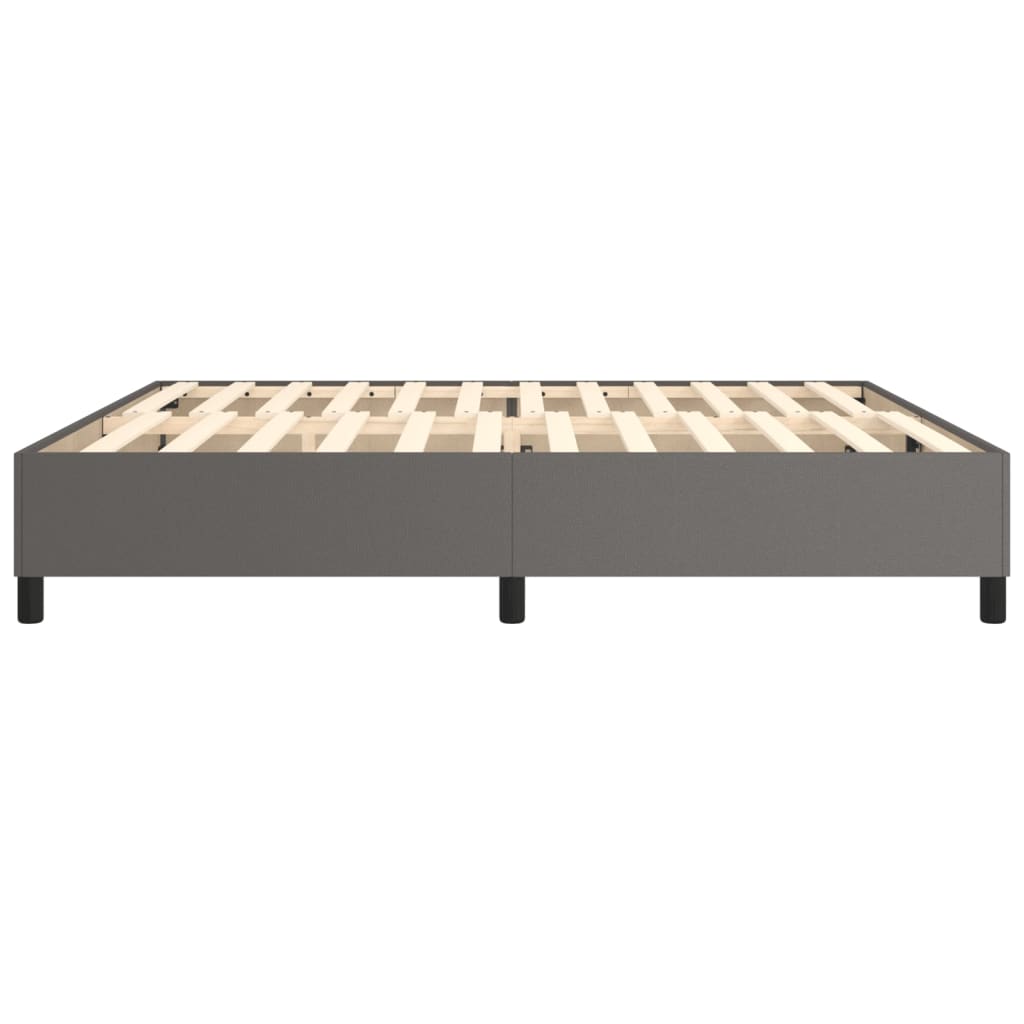 Boxspringbettgestell Grau 200x200 cm Kunstleder