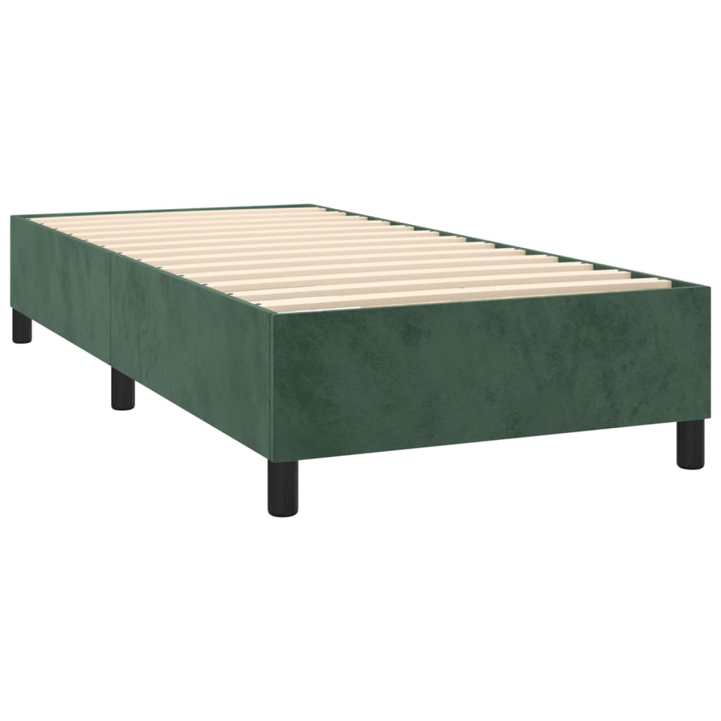 Boxspringbettgestell Dunkelgrün 80x200 cm Samt