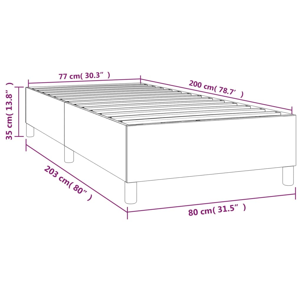 Boxspringbettgestell Rosa 80x200 cm Samt