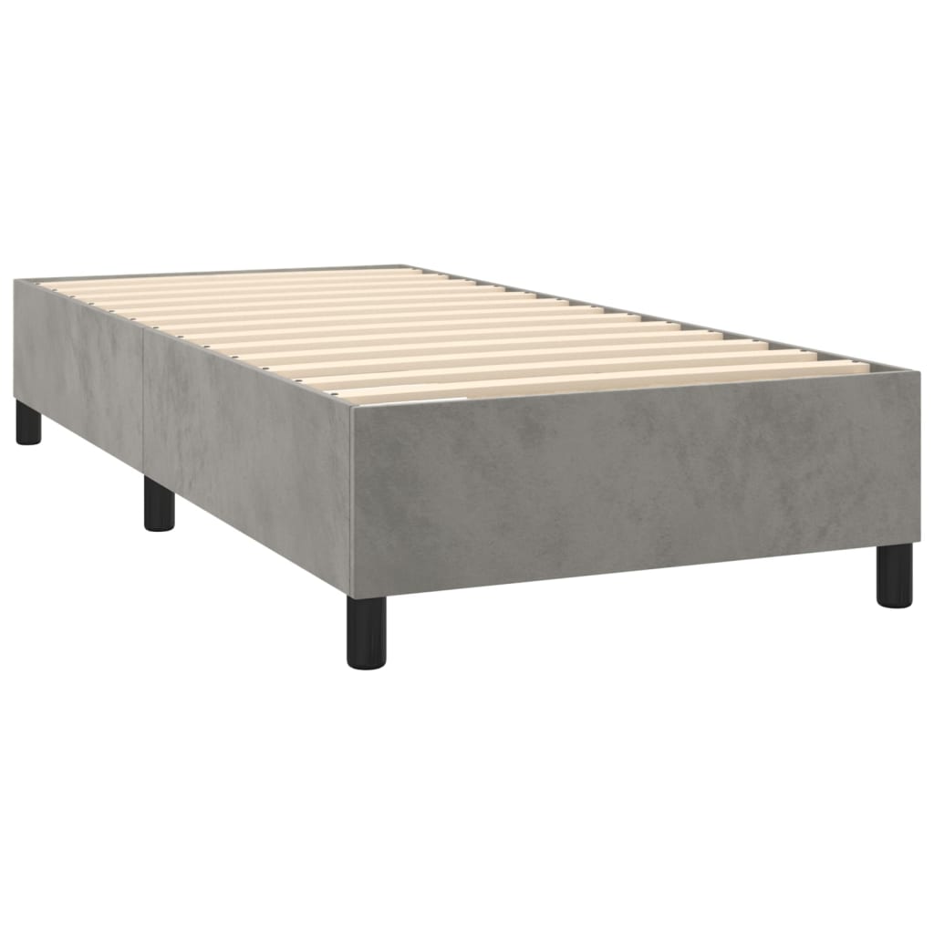 Boxspringbettgestell Hellgrau 90x190 cm Samt