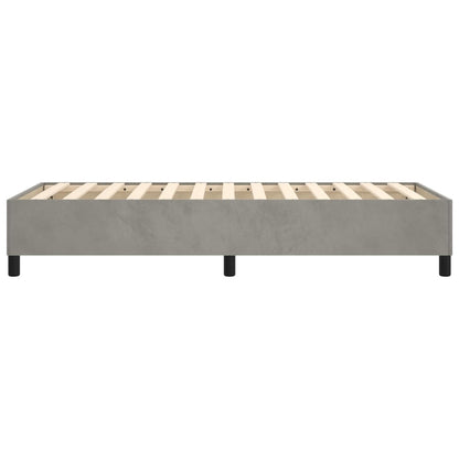 Boxspringbettgestell Hellgrau 90x190 cm Samt