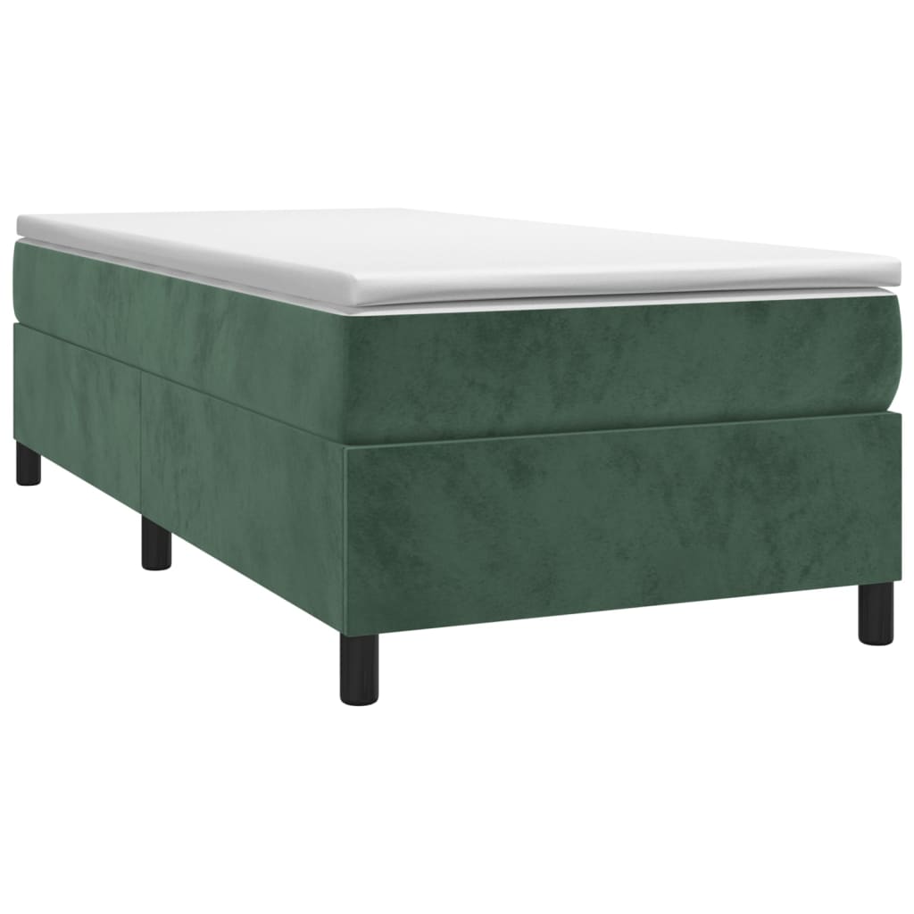 Boxspringbettgestell Dunkelgrün 90x190 cm Samt