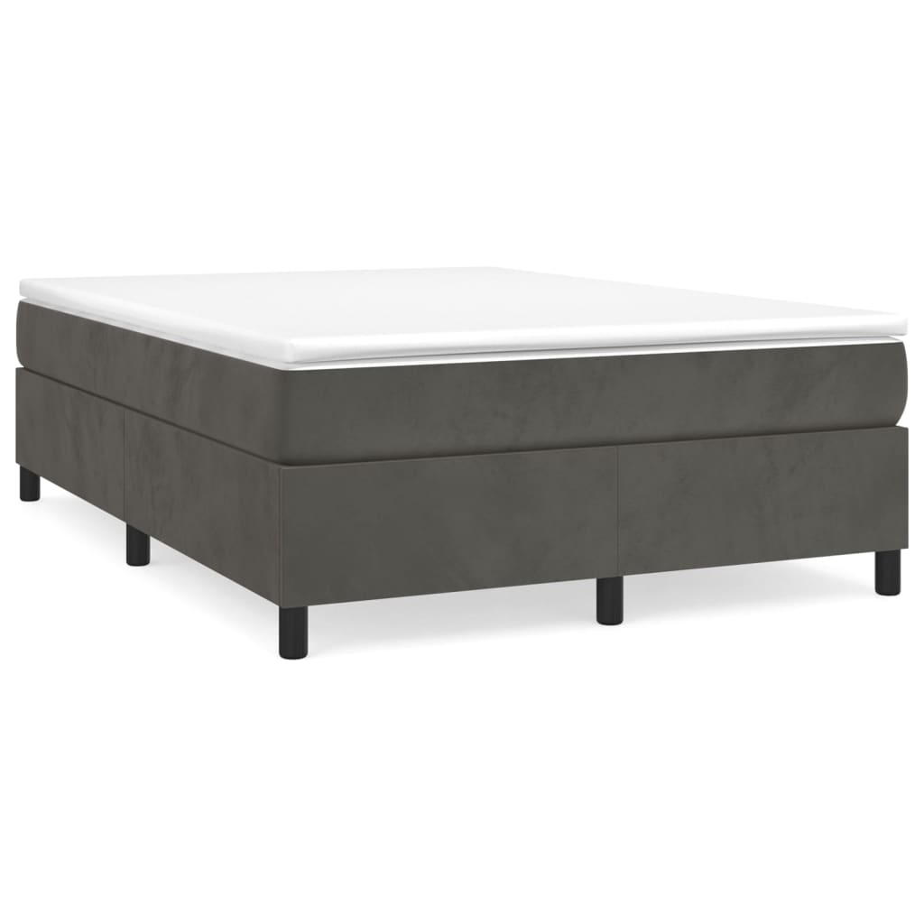 Boxspringbettgestell Dunkelgrau 140x190 cm Samt