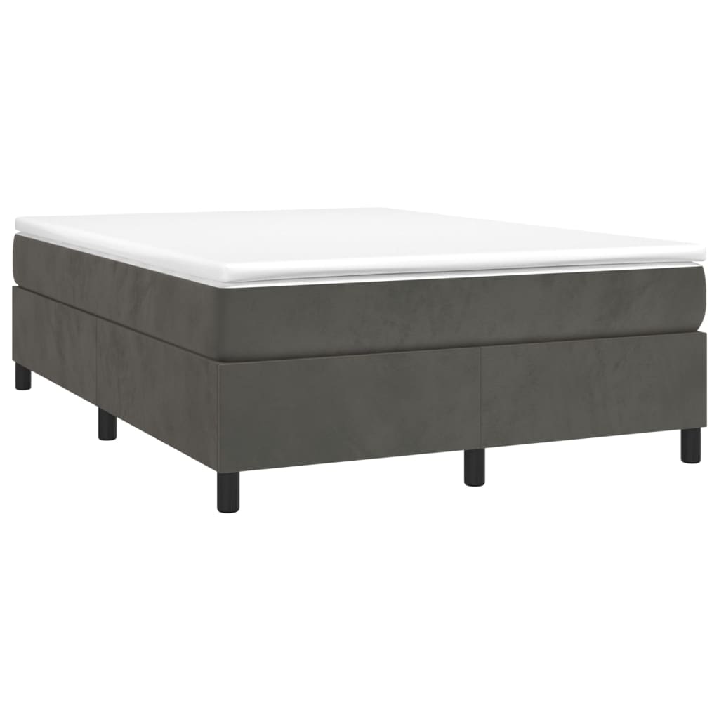 Boxspringbettgestell Dunkelgrau 140x190 cm Samt