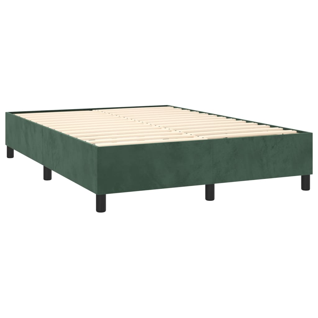 Boxspringbettgestell Dunkelgrün 140x190 cm Samt
