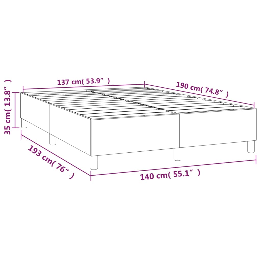 Boxspringbettgestell Dunkelgrün 140x190 cm Samt