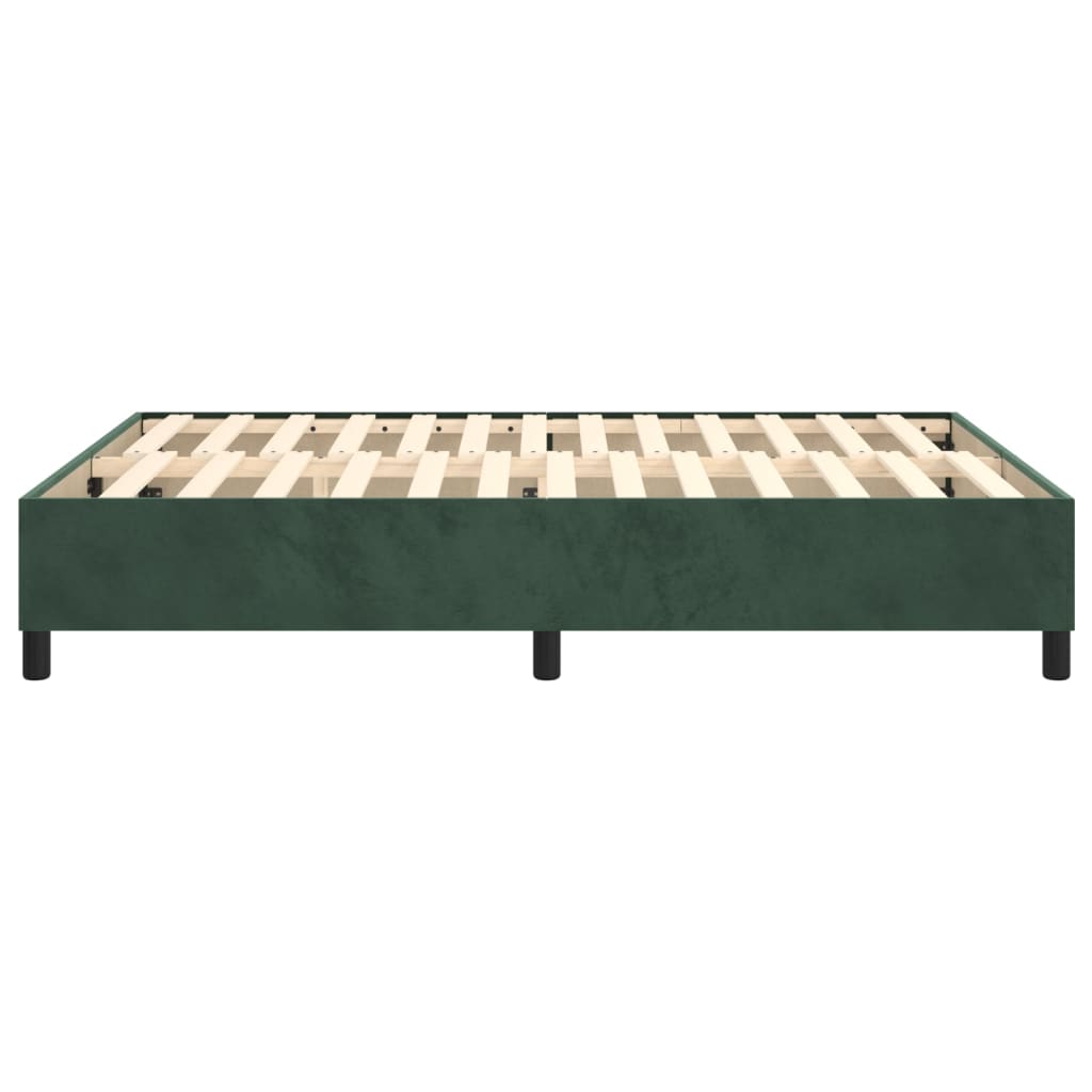 Boxspringbettgestell Dunkelgrün 140x200 cm Samt
