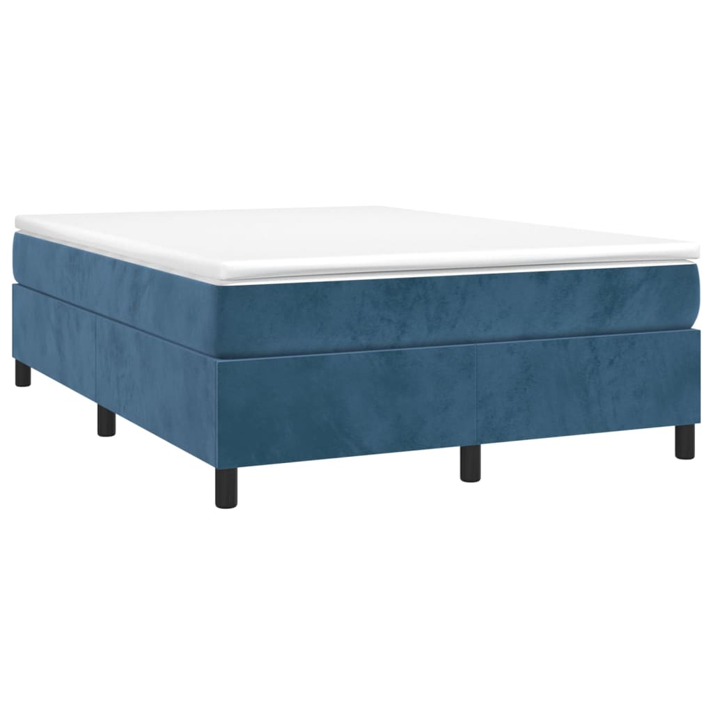 Boxspringbettgestell Dunkelblau 140x200 cm Samt