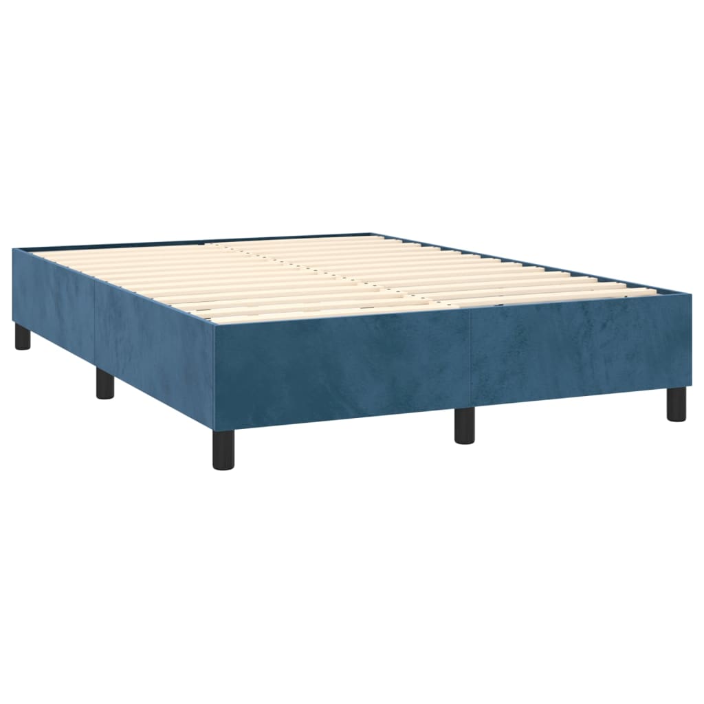 Boxspringbettgestell Dunkelblau 140x200 cm Samt