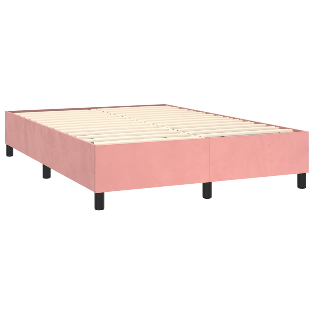 Boxspringbettgestell Rosa 140x200 cm Samt
