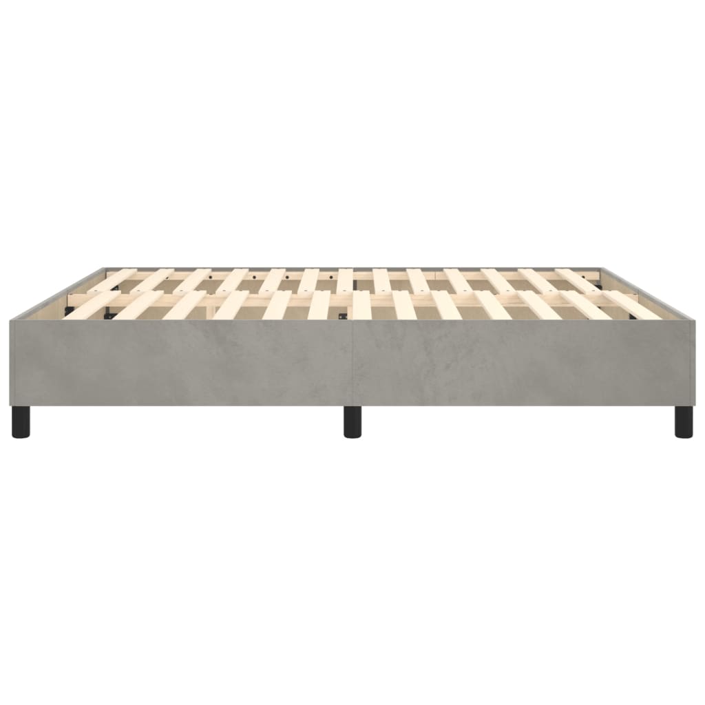 Boxspringbettgestell Hellgrau 160x200 cm Samt