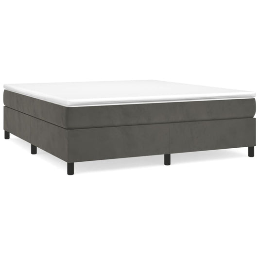 Boxspringbettgestell Dunkelgrau 160x200 cm Samt