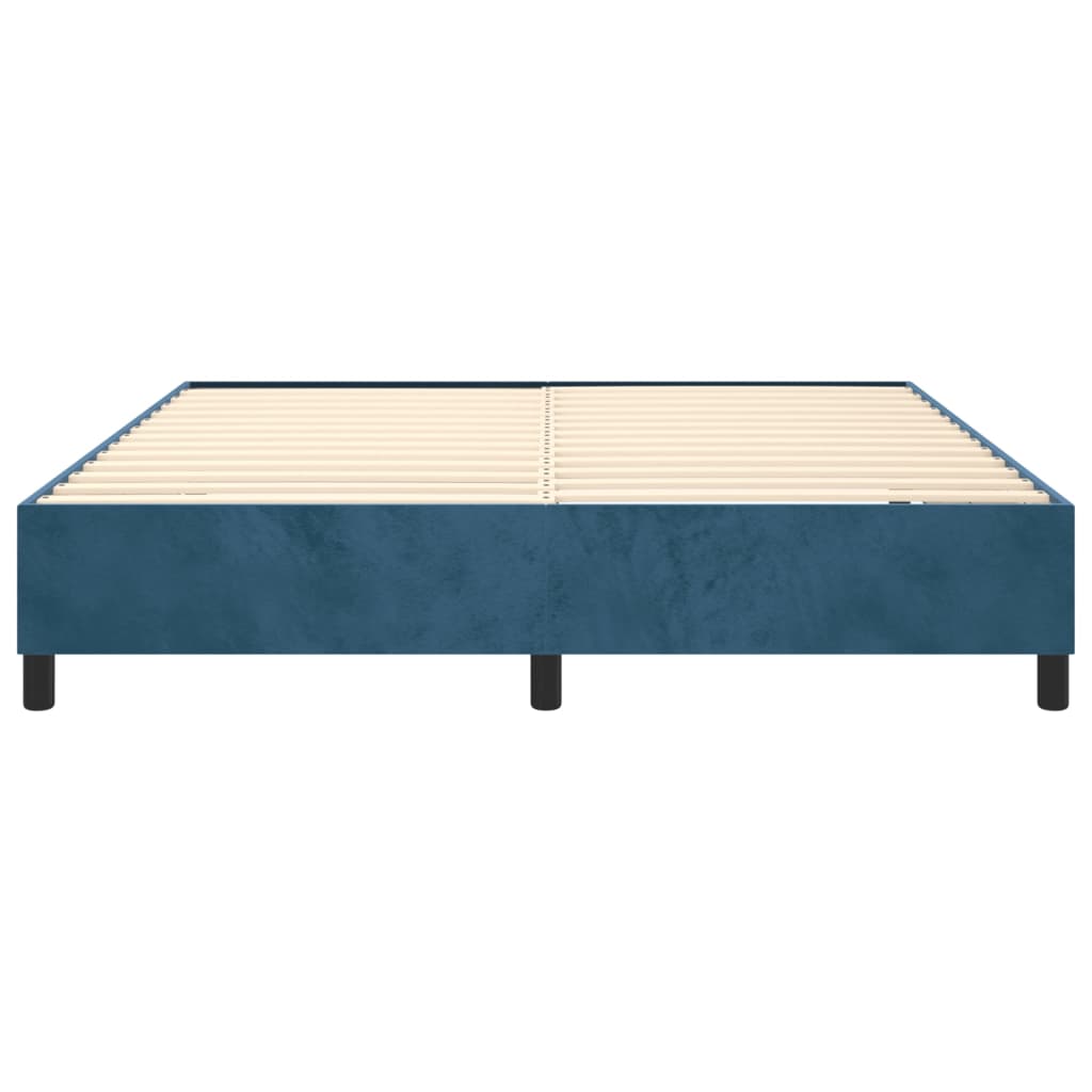 Boxspringbettgestell Dunkelblau 160x200 cm Samt