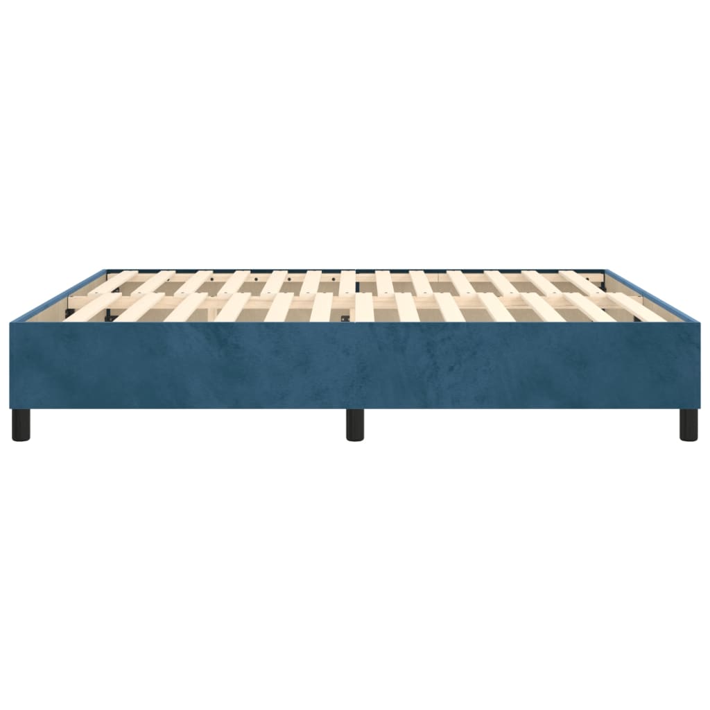 Boxspringbettgestell Dunkelblau 160x200 cm Samt