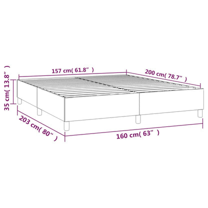 Boxspringbettgestell Dunkelblau 160x200 cm Samt