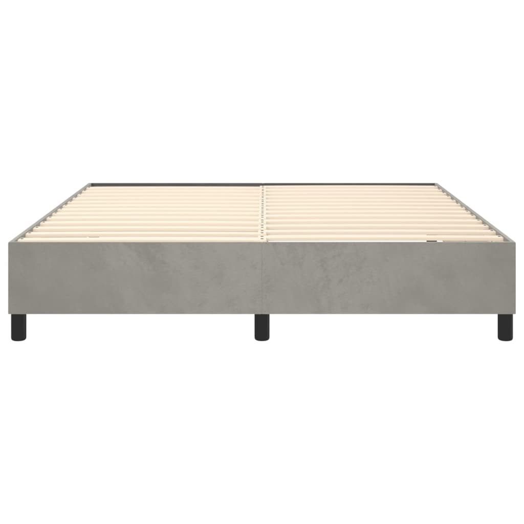 Boxspringbettgestell Hellgrau 180x200 cm Samt