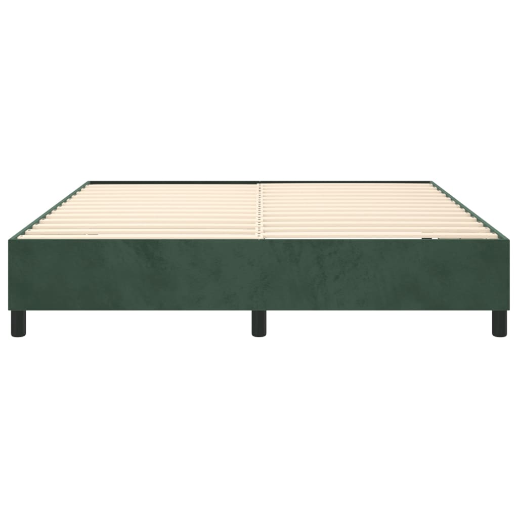 Boxspringbettgestell Dunkelgrün 180x200 cm Samt