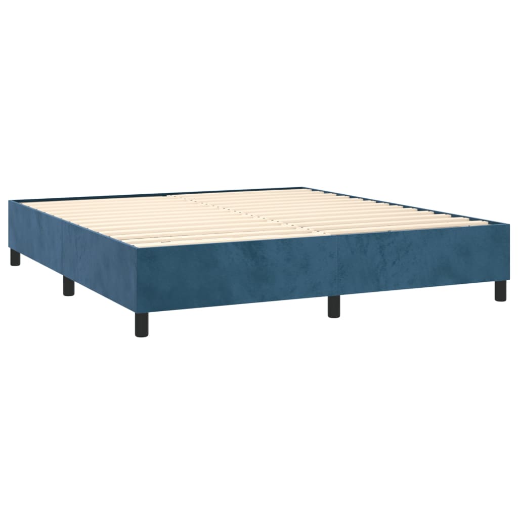 Boxspringbettgestell Dunkelblau 180x200 cm Samt