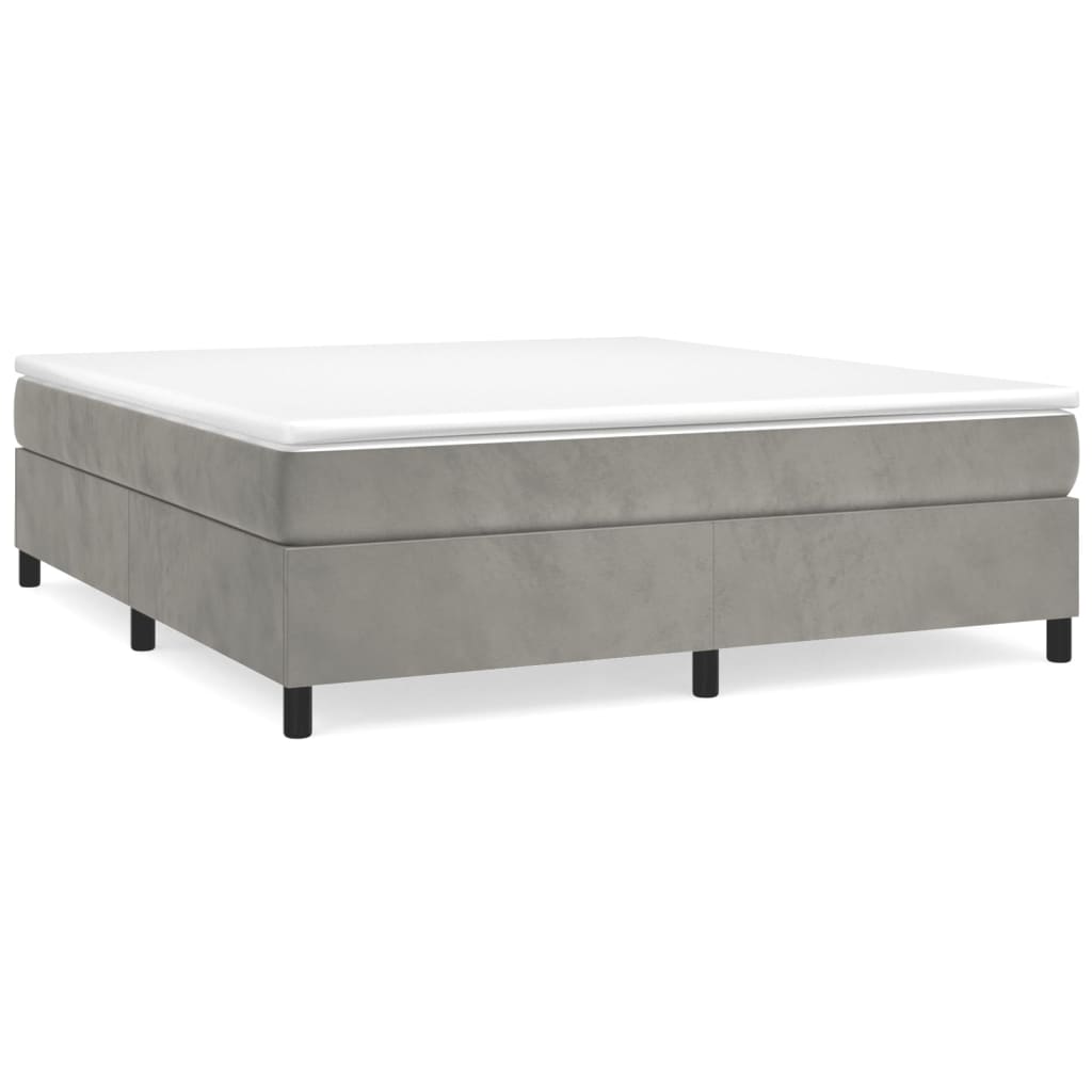 Boxspringbettgestell Hellgrau 200x200 cm Samt