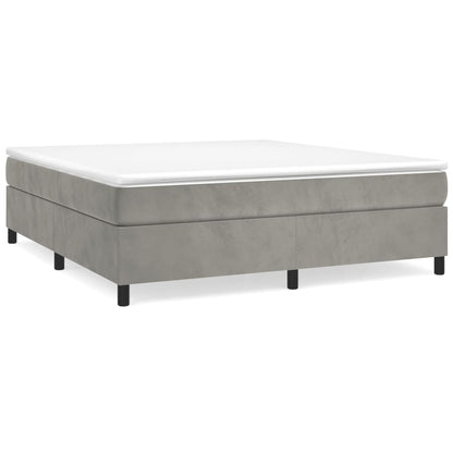 Boxspringbettgestell Hellgrau 200x200 cm Samt