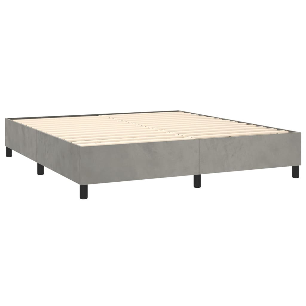 Boxspringbettgestell Hellgrau 200x200 cm Samt