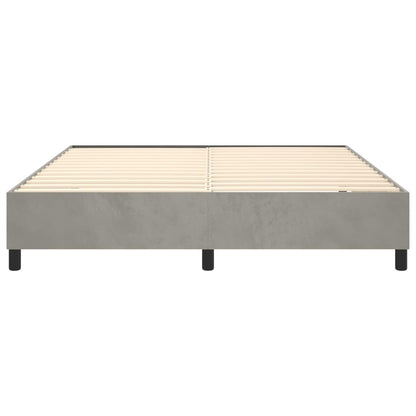 Boxspringbettgestell Hellgrau 200x200 cm Samt