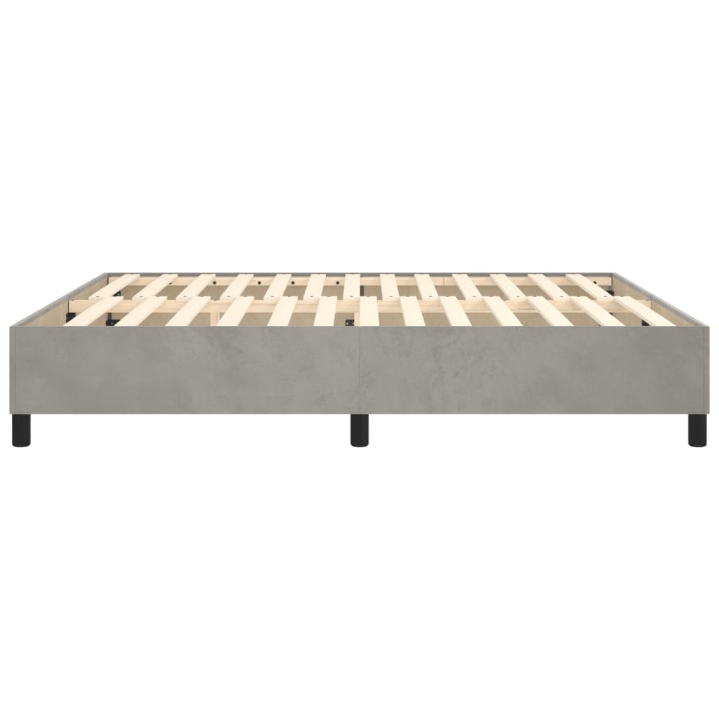 Boxspringbettgestell Hellgrau 200x200 cm Samt