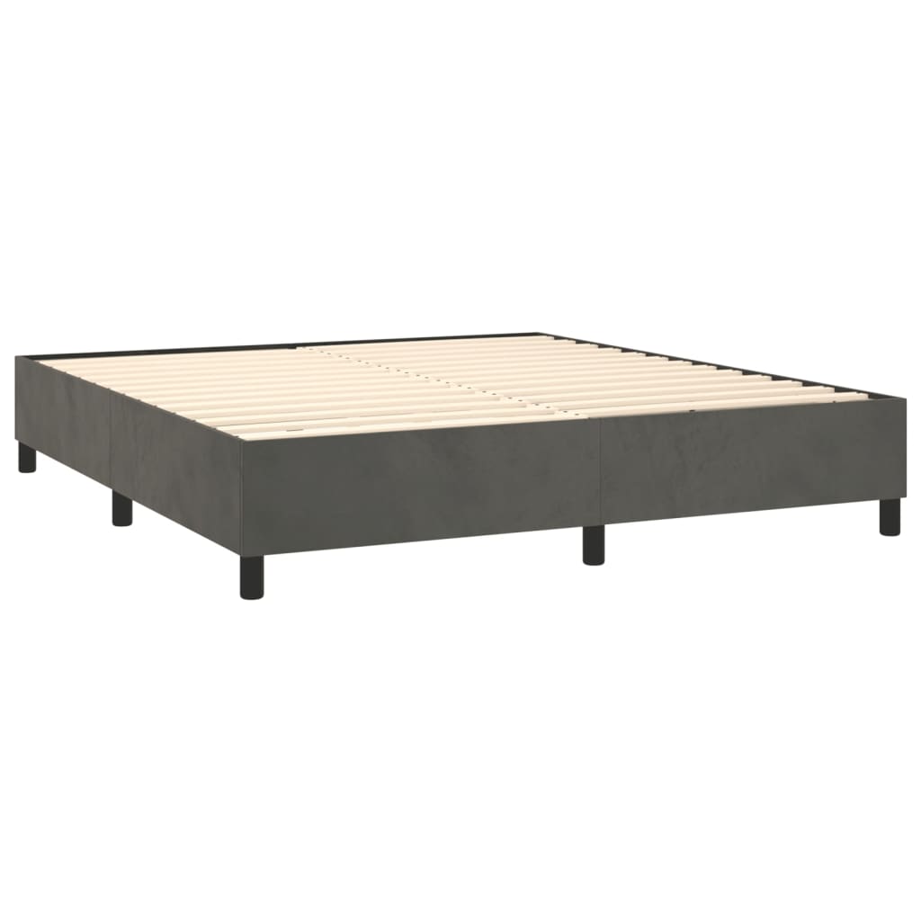 Boxspringbettgestell Dunkelgrau 200x200 cm Samt