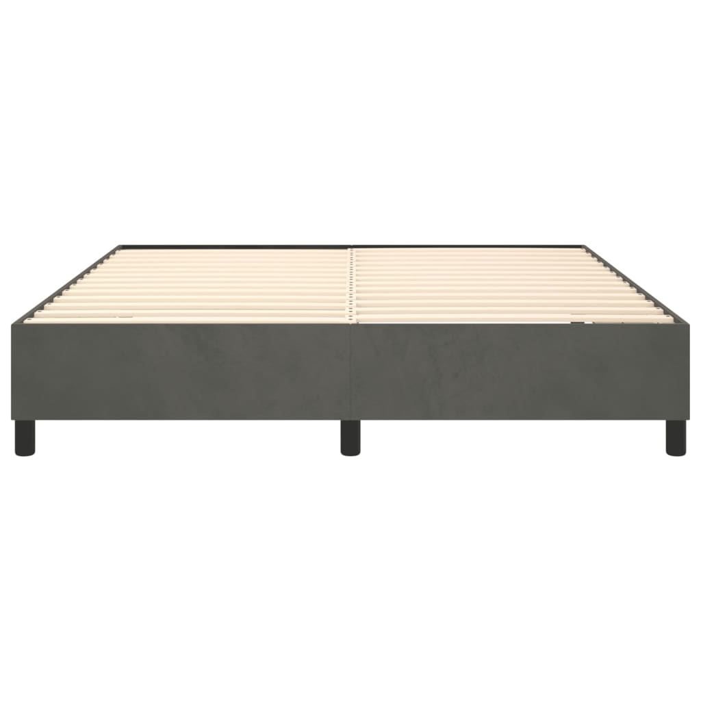 Boxspringbettgestell Dunkelgrau 200x200 cm Samt