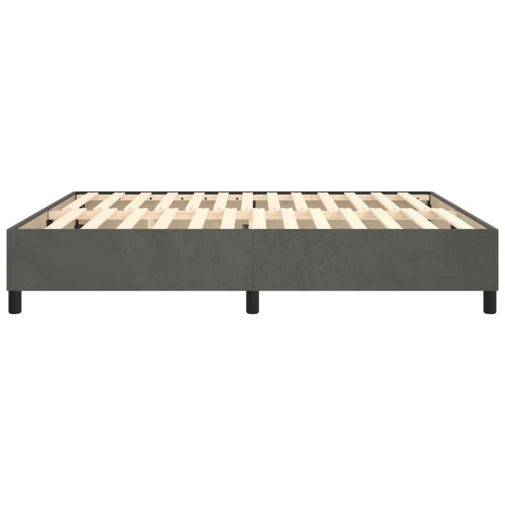 Boxspringbettgestell Dunkelgrau 200x200 cm Samt