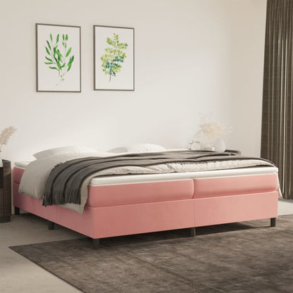 Boxspringbettgestell Rosa 200x200 cm Samt