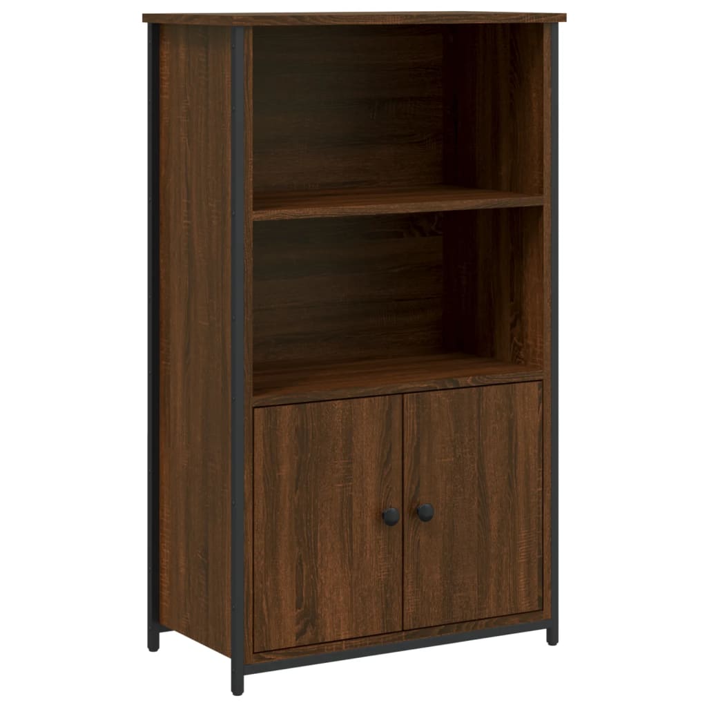 Highboard Braun Eichen-Optik 62x32x103,5 cm Holzwerkstoff