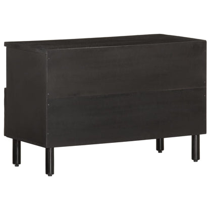 TV-Schrank Schwarz 70x33x46 cm Massivholz Mango