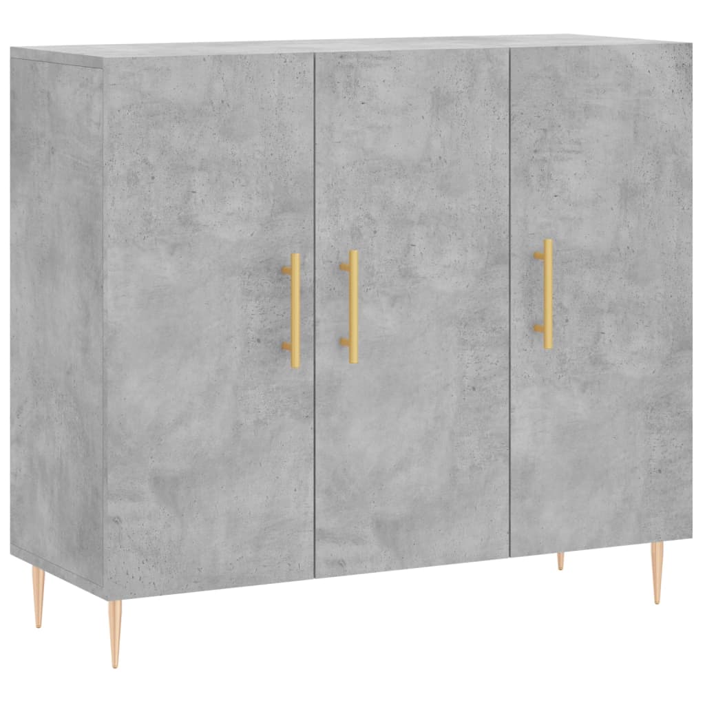 Sideboard Betongrau 90x34x80 cm Holzwerkstoff