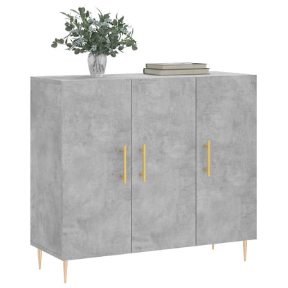 Sideboard Betongrau 90x34x80 cm Holzwerkstoff