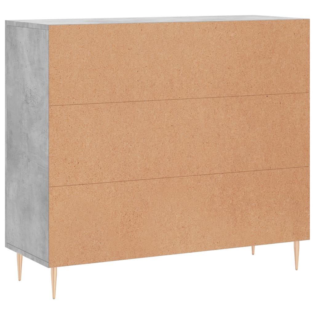 Sideboard Betongrau 90x34x80 cm Holzwerkstoff