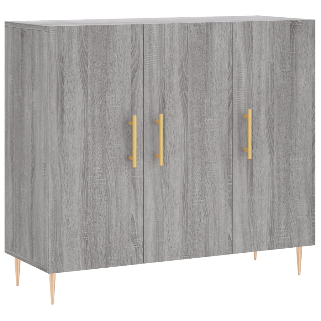 Sideboard Grau Sonoma 90x34x80 cm Holzwerkstoff