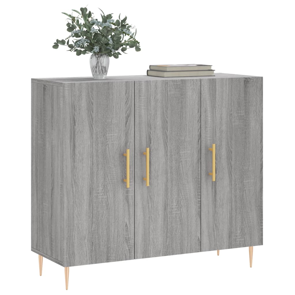 Sideboard Grau Sonoma 90x34x80 cm Holzwerkstoff