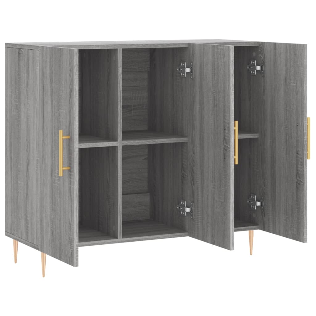 Sideboard Grau Sonoma 90x34x80 cm Holzwerkstoff