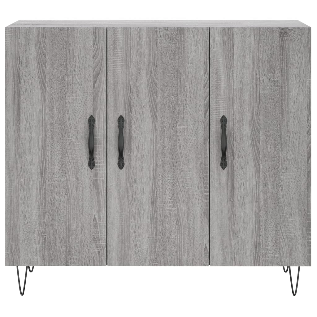 Sideboard Grau Sonoma 90x34x80 cm Holzwerkstoff