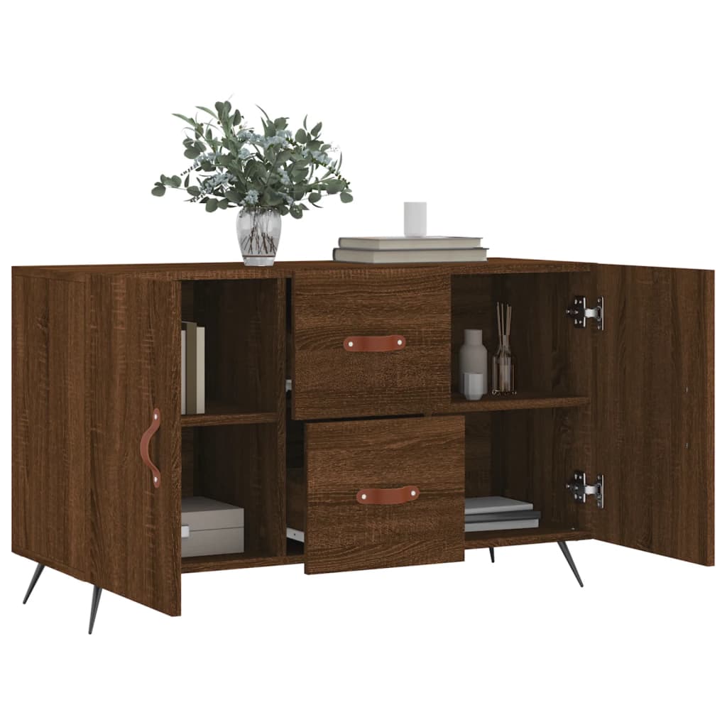 Sideboard Braun Eichen-Optik 100x36x60 cm Holzwerkstoff