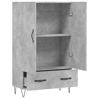 Highboard Betongrau 69,5x31x115 cm Holzwerkstoff