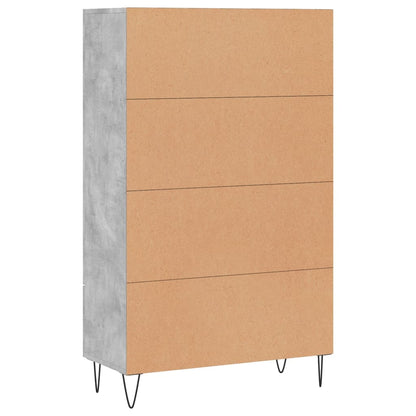 Highboard Betongrau 69,5x31x115 cm Holzwerkstoff