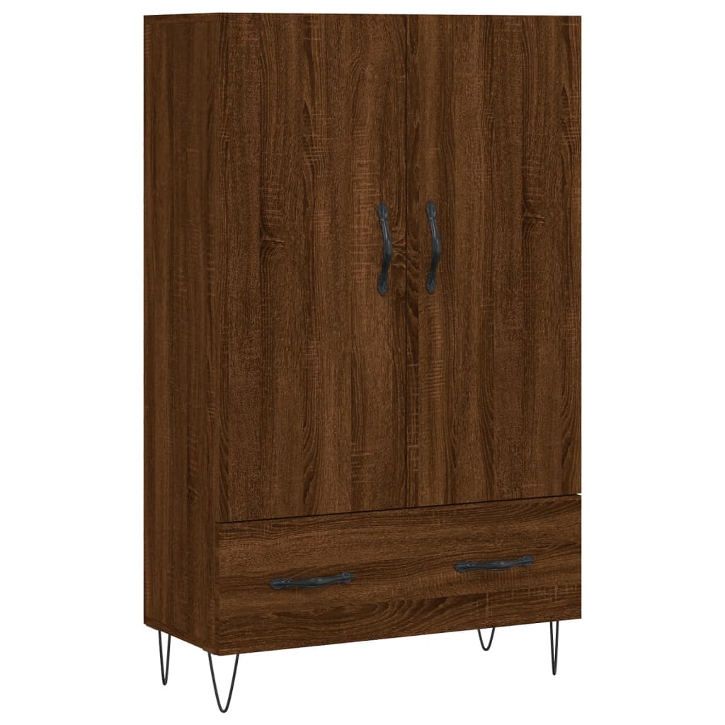 Highboard Braun Eichen-Optik 69,5x31x115 cm Holzwerkstoff