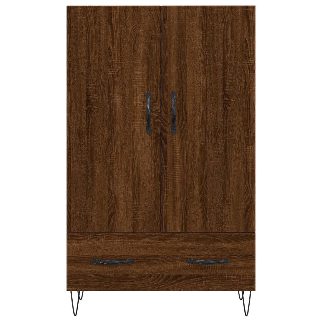 Highboard Braun Eichen-Optik 69,5x31x115 cm Holzwerkstoff