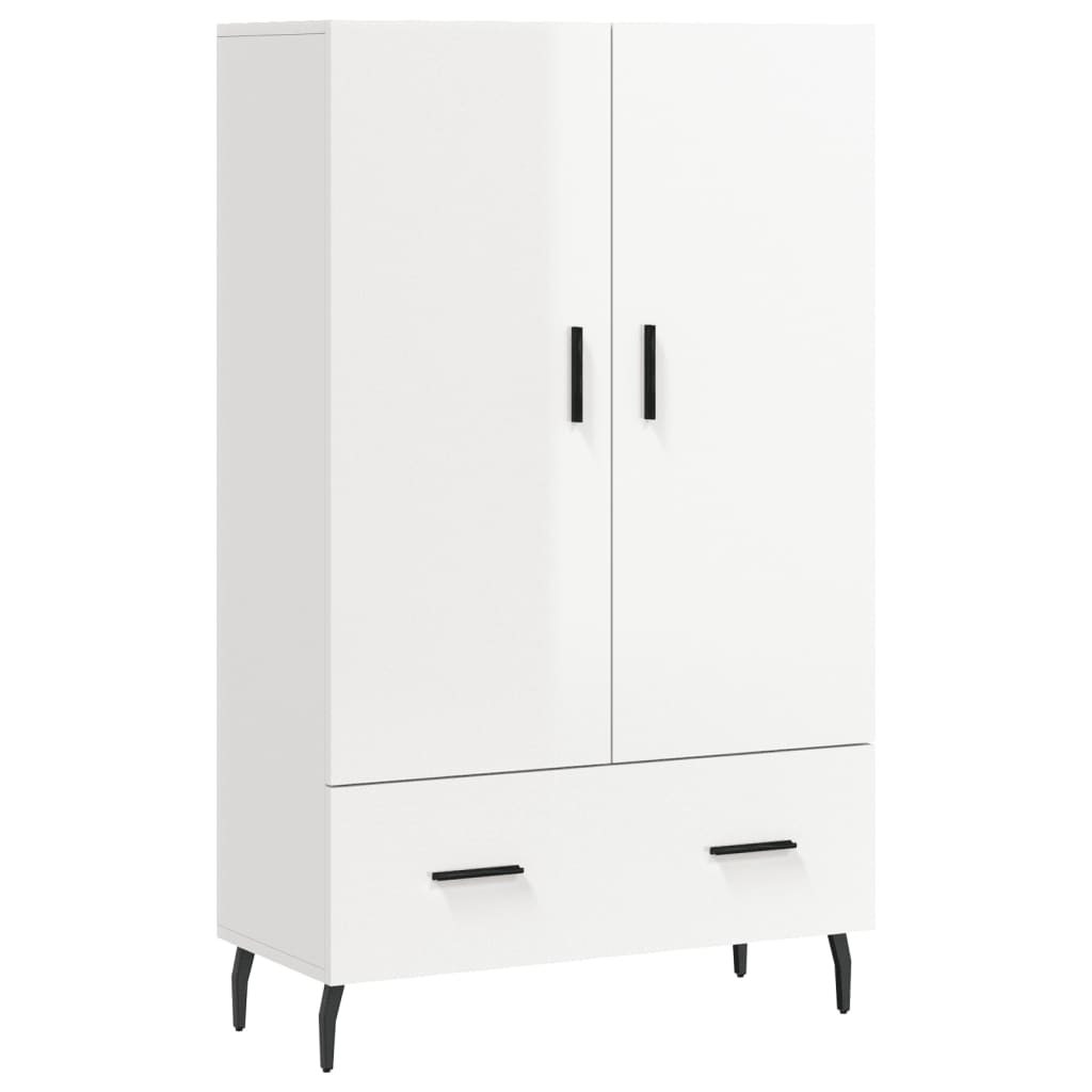 Highboard Hochglanz-Weiß 69,5x31x115 cm