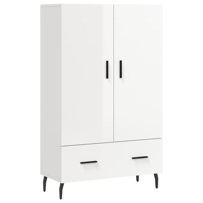 Highboard Hochglanz-Weiß 69,5x31x115 cm